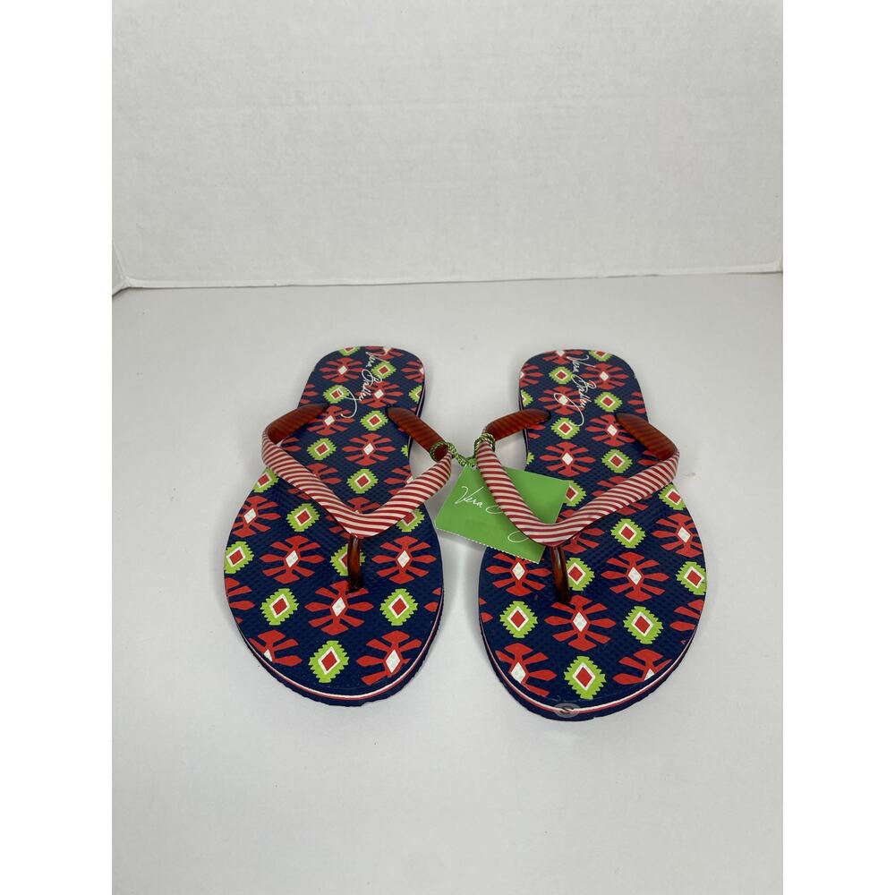 NEW Vera Bradley Womens FlipFlops Size Small 5/6 Sun Valley Print - Picture 2 of 7
